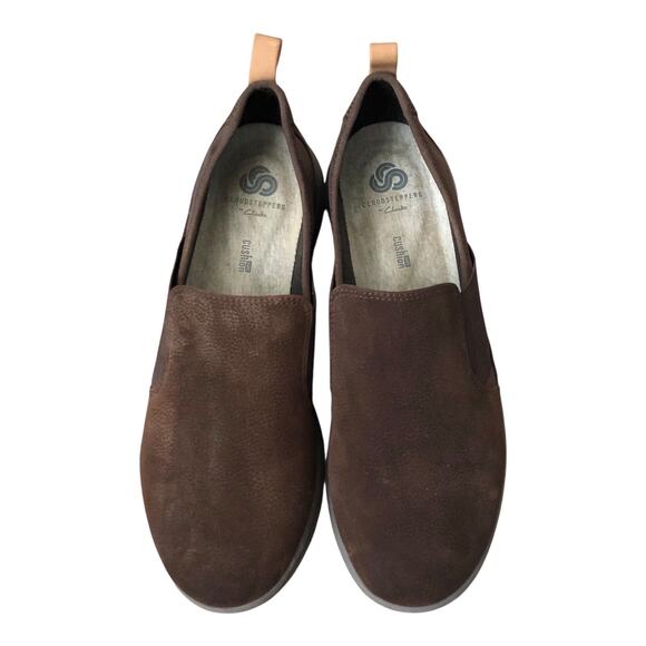 CLARKS Unstructured Womens Size 9 M Brown Un Adorn Leather Slip On Loafers Shoes - Picture 4 of 9